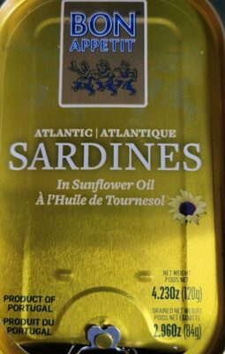 Sardines In Sunflower Oil front packaging
