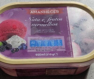 Nata e frutos vermelhos