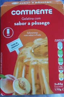 Gelatina com sabor a pêssego