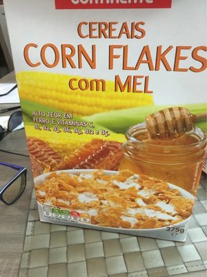 Cereal corn flakes avec du miel