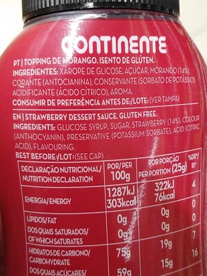 Topping para Sobremesas Morango