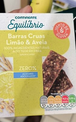 Barras Cruas Limão & Aveia