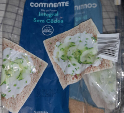 Pão de Forma Integral Sem côdea front packaging