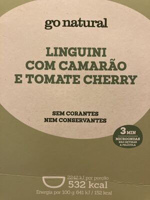 Linguini com Camarão e Tomate Cherry