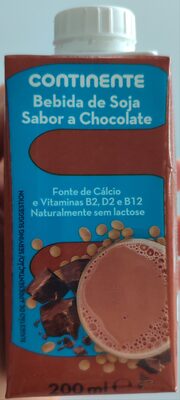 Bebida de soja sabor e chocolate