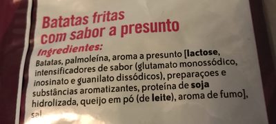 Ruffles sabor presunto ingredients label