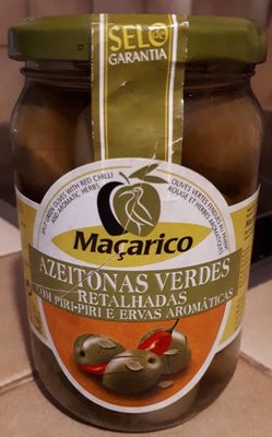 Azeitonas verdes retalhadas