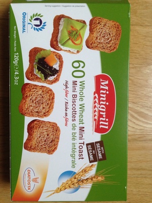 Mini Biscotes con harina integral de trigo