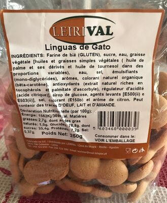 Linguas de gato front packaging