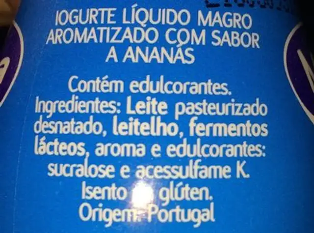 Magro Aroma ingredients label