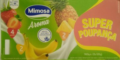 Iogurte Meio-Gordo Aromatizado com Sabor a Morango ou Banana ou Ananás