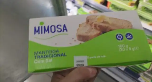 Manteiga mimosa 20×8g front packaging