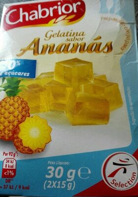 Gelatina sabor Ananás front packaging