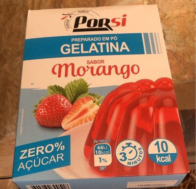 Preparado em Pó, Gelatina, Sabor Morango