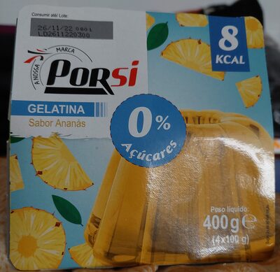 Gelatina sabor ananas