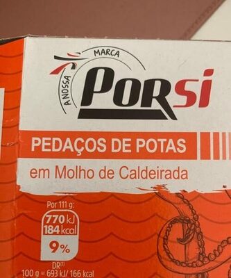 Pedaços de potas em molho de caldeirada