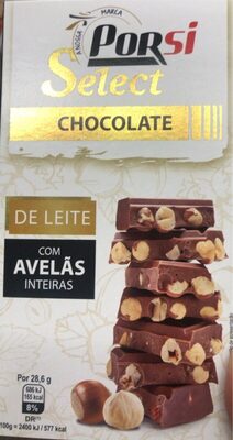 Chocolate de Leite com Avelãs Inteiras