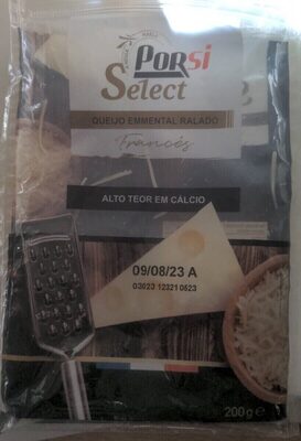 Queijo Emmental Ralado front packaging