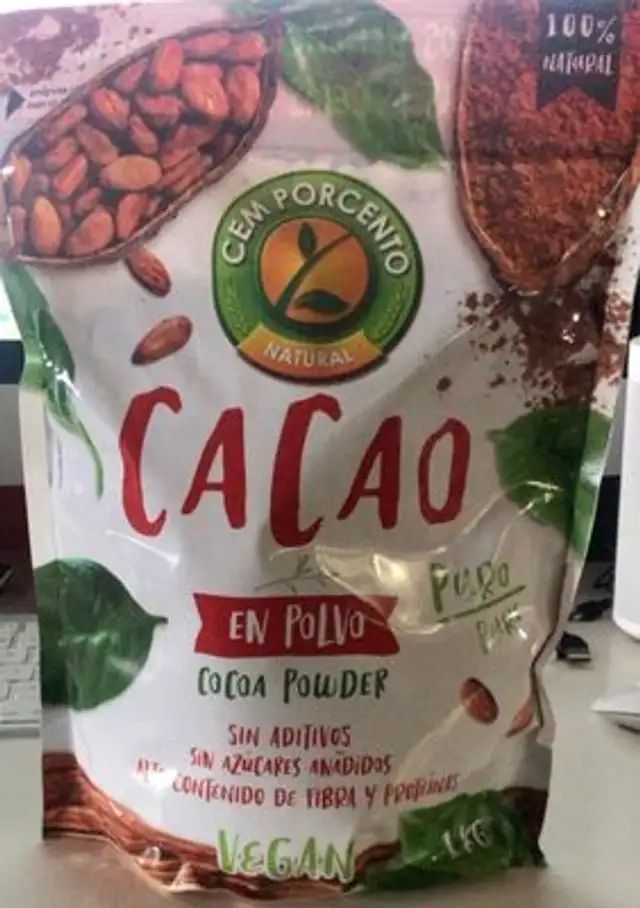 Cacao en Polvo Puro front packaging