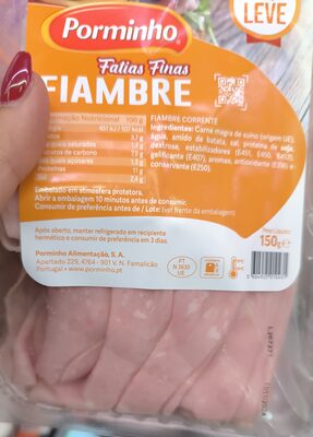 Fatias Finas Fiambre