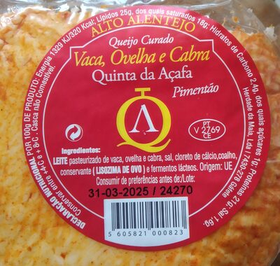 Queijo Curado Vaca, Ovelha e Cabra Pimentão
