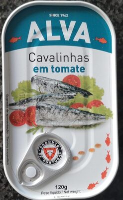Cavalinhas em tomate front packaging