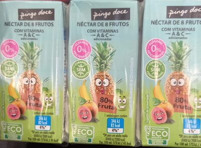 Néctar de 8 Frutos com Vitaminas A & C adicionadas