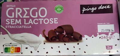 Estilo Grego sem Lactose Stracciatella front packaging