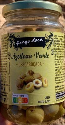 Azeitona verde descaroçada front packaging
