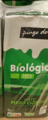 Leite Meio Gordo Biológico