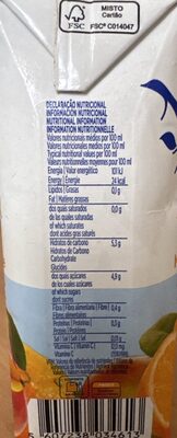 Manga Laranja nutrition facts table