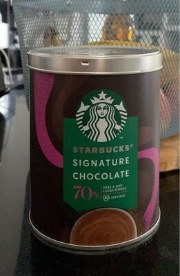 Signature chcolate 70% cocoa powder front packaging