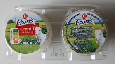 crottin de chèvre au lait pasteurisé