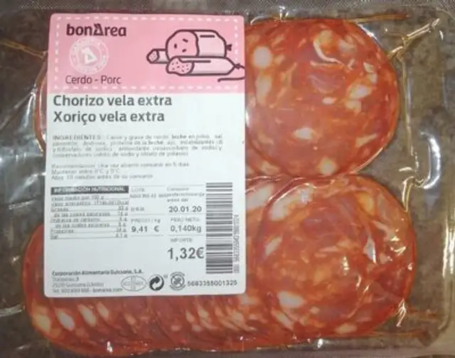 Chorizo vela extra front packaging