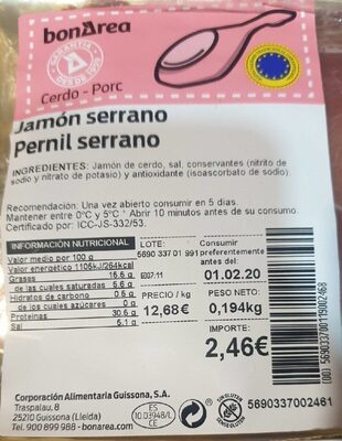 Jamón serrano