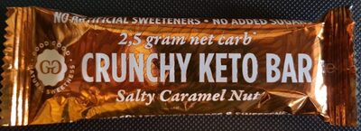 Salty caramel nut krunchy keto bar