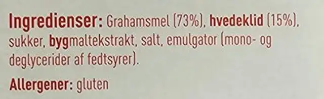 Solflakes ingredients label