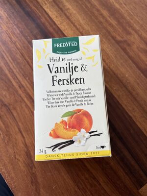 fredsted hvid te med smag af vanilje og fersken