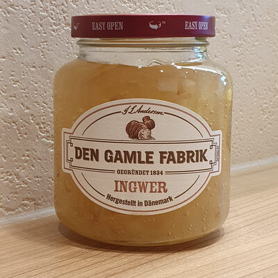 Den Gamble Fabrik Ingwer front packaging