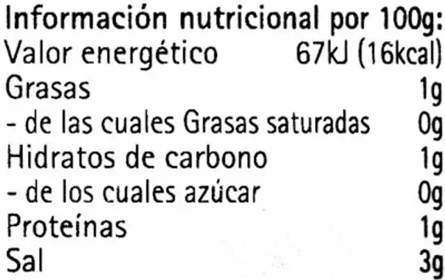 Seaweed-caviar wasabi nutrition facts table