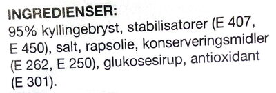 Stegt kylling ingredients label