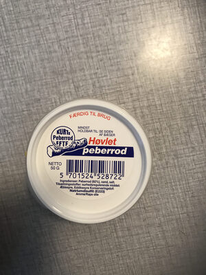 Hævlet peberrod front packaging