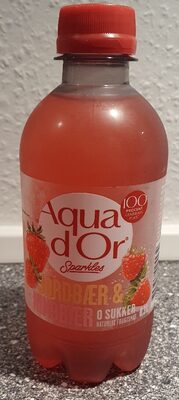Aquador Jordbær & Hindbær front packaging