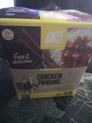 Chicken panang with jasmine rice