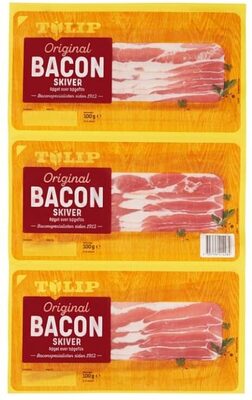 Bacon Multipack Bøkeflisrøkt skivet 3x100g Tulip