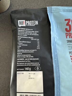 FAST MODNET OST 20+ nutrition facts table