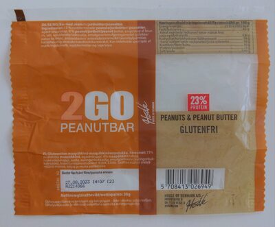 2go peanutbar front packaging