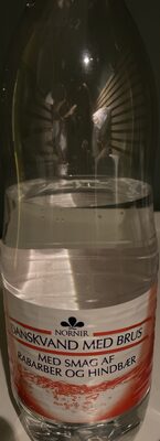 Danskvand med brus - med smag af rabarber og hindbær