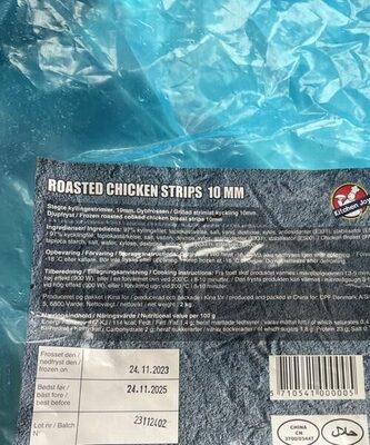 Stegte kyllinge strimler