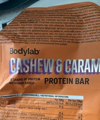 Cashewnødder & Caramel protein bar